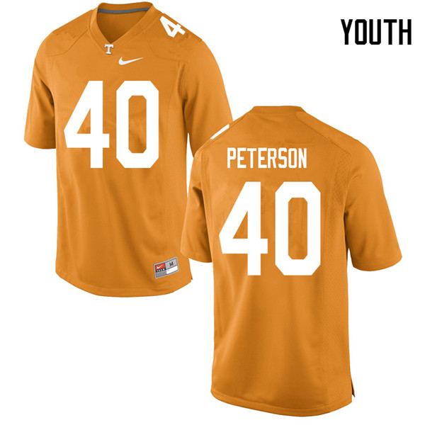Youth #40 JJ Peterson Tennessee Volunteers College Football Jerseys Sale-Orange